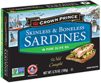 skinless and boneless sardines
