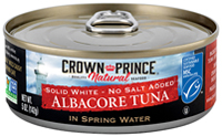 Solid White Albacore Tuna with No Salt Added